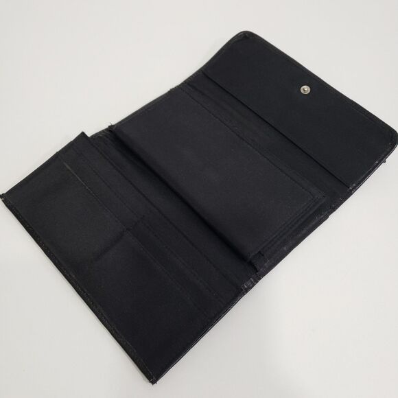 Women's Genuine Leather Black Wallet; Approx 8 x 4 - Picture 8 of 10